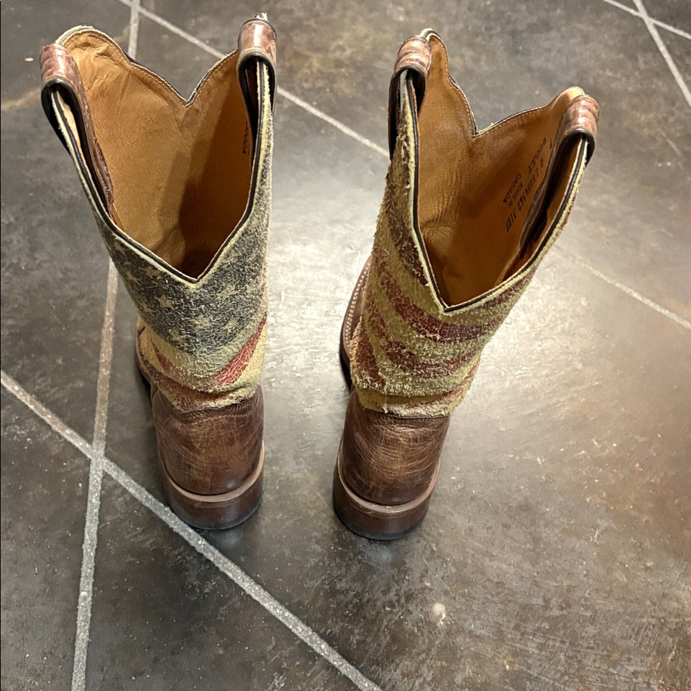 Boulet Rodeo Collection American Flag Boots; Size 7 - Picture 2 of 9